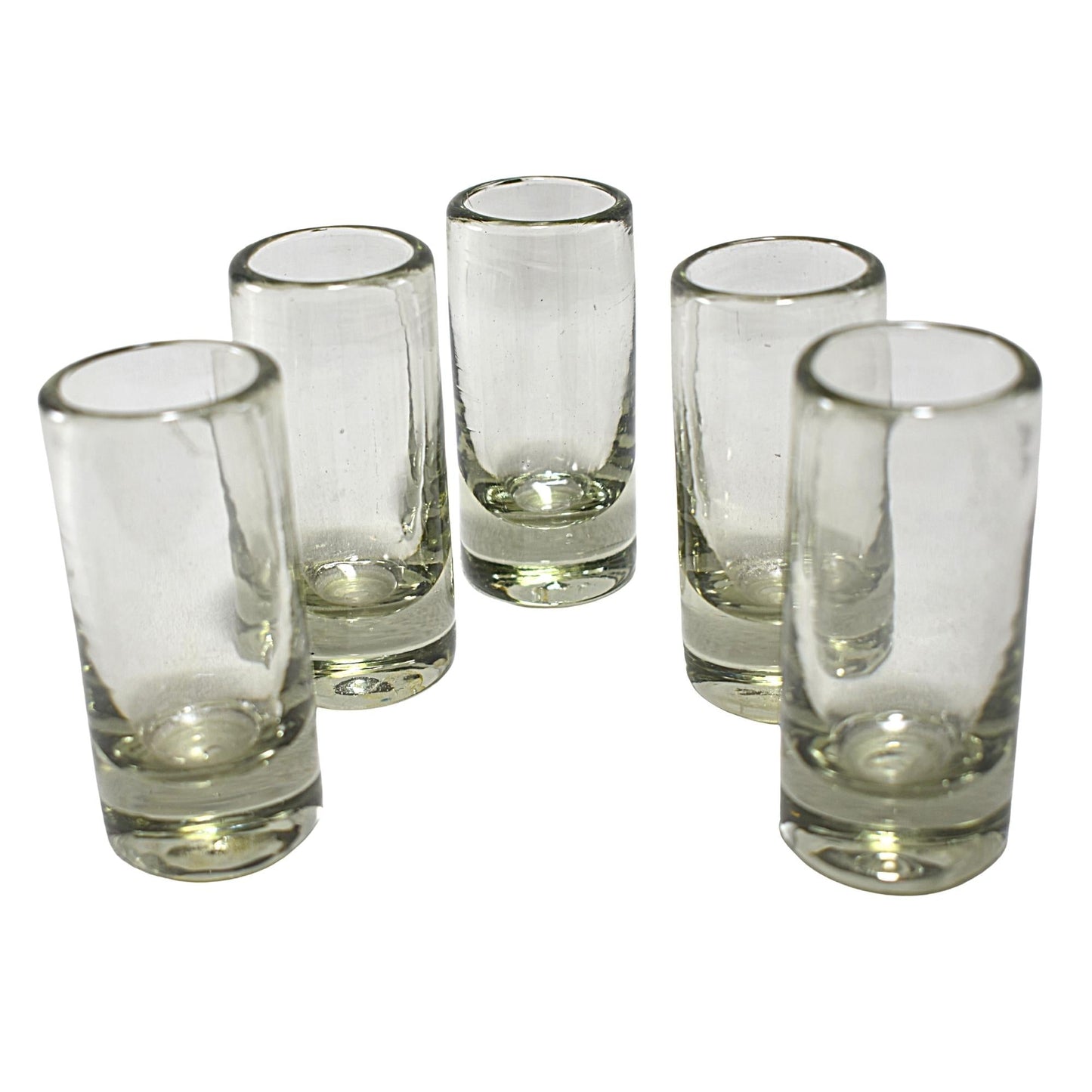 Vasos Tequileros | Vidrio Soplado Artesanalmente en México | Set de 6 Piezas | (Natural, 2 Oz.) - MAREY -