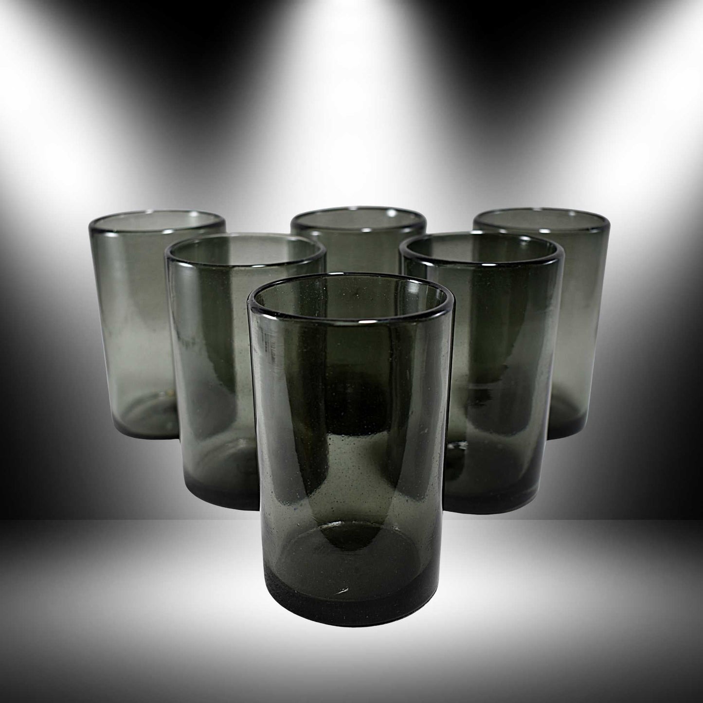 Vasos Vidrio Soplado Para Agua | Hechos Artesanalmente en México | (Humo, Agua 16 Oz.) - MAREY - Glasses