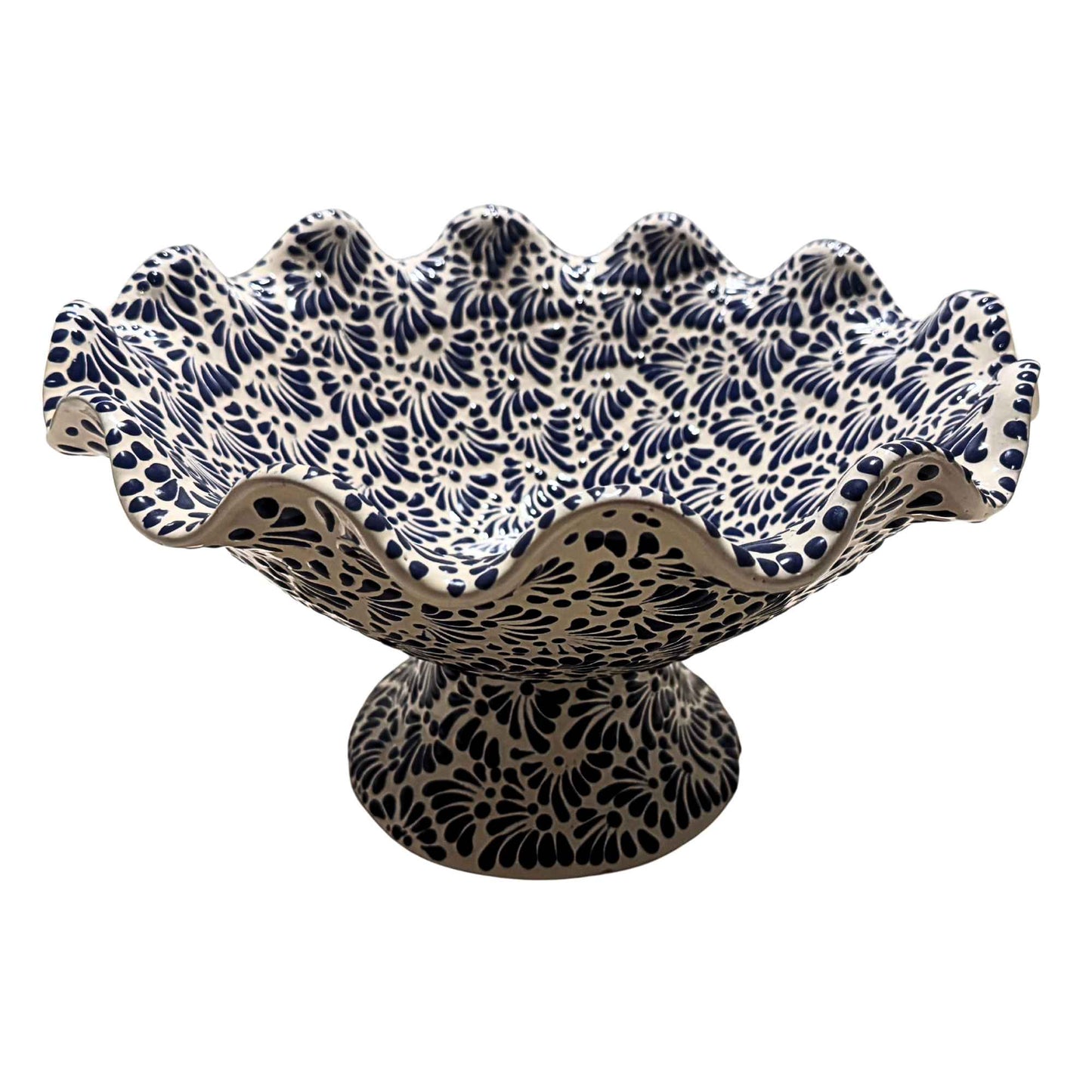 Frutero de Cerámica de Talavera | Hecho en Puebla, México | (Decorado Azul) - MAREY - Bowl