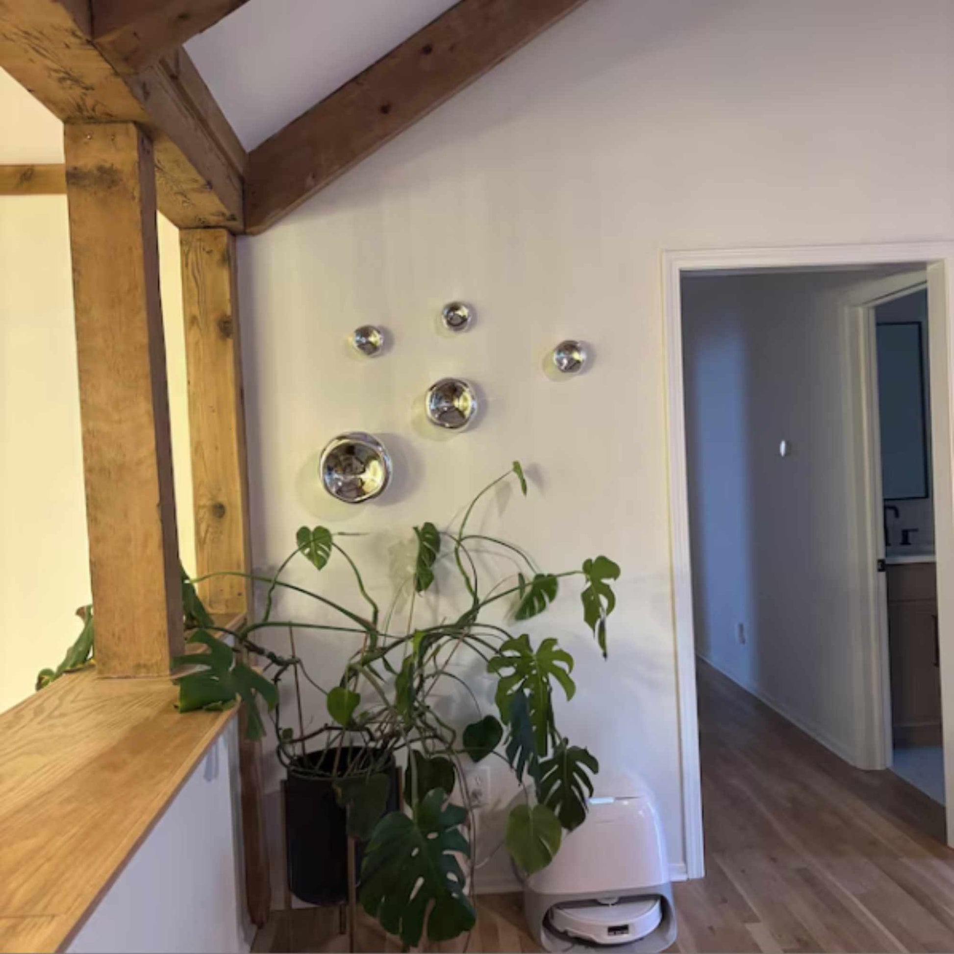 Mural de Piedras irregulares de Vidrio Soplado | Decoración de Muro | Hecho en México | (Plateadas irregulares, 8 - 30 cm.) - MAREY - 