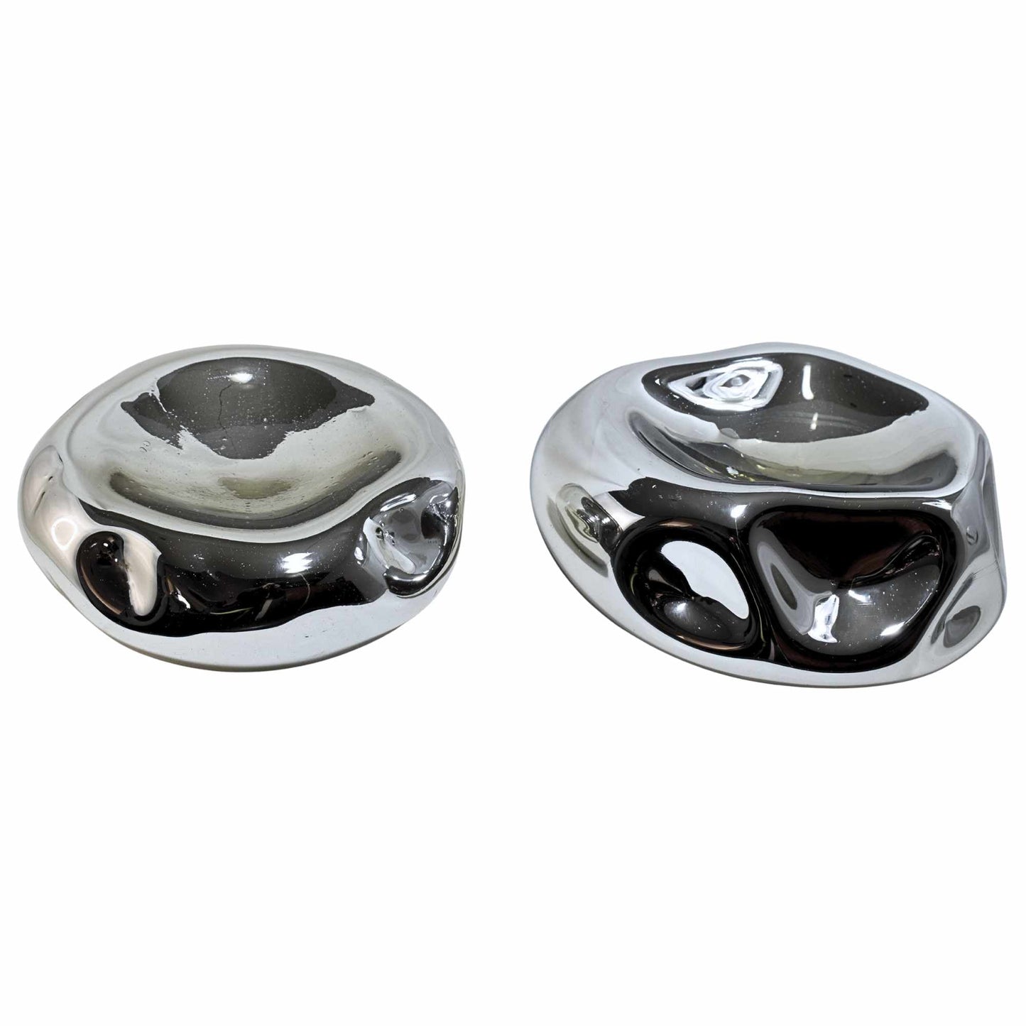 Mural de Piedras irregulares de Vidrio Soplado | Decoración de Muro | Hecho en México | (Plateadas irregulares, 8 - 30 cm.) - MAREY - 