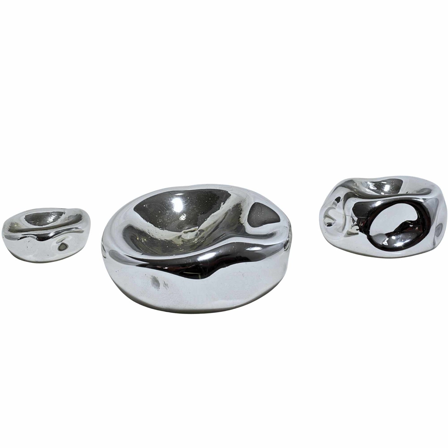 Mural de Piedras irregulares de Vidrio Soplado | Decoración de Muro | Hecho en México | (Plateadas irregulares, 8 - 30 cm.) - MAREY - 