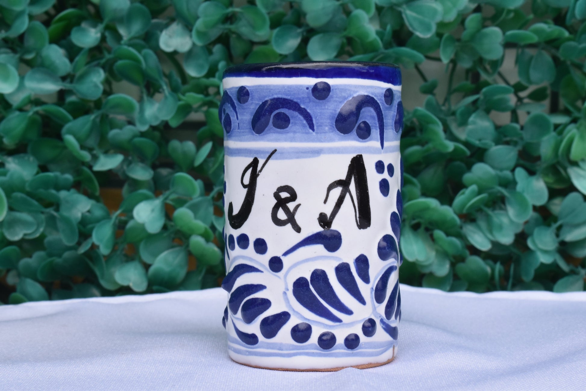 Vasos Tequileros | Cerámica de Talavera | 100% Artesanal | (Personalizable, 2 Oz.) - MAREY - Vaso Tequilero
