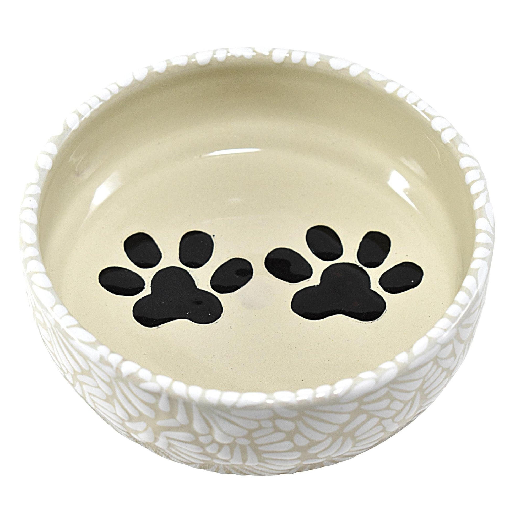 Plato Tazón de Alimento Para Mascotas | Talavera Poblana| Personalizable con el nombre de tu mascota | Moka, Mediano (15 cm Diam. x 5 cm Alt.) - MAREY - Plato