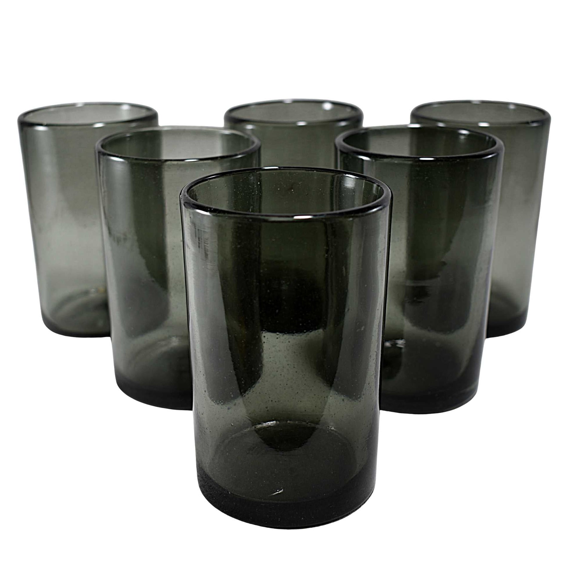 Vasos Vidrio Soplado Para Agua | Hechos Artesanalmente en México | (Humo, Agua 16 Oz.) - MAREY - Glasses